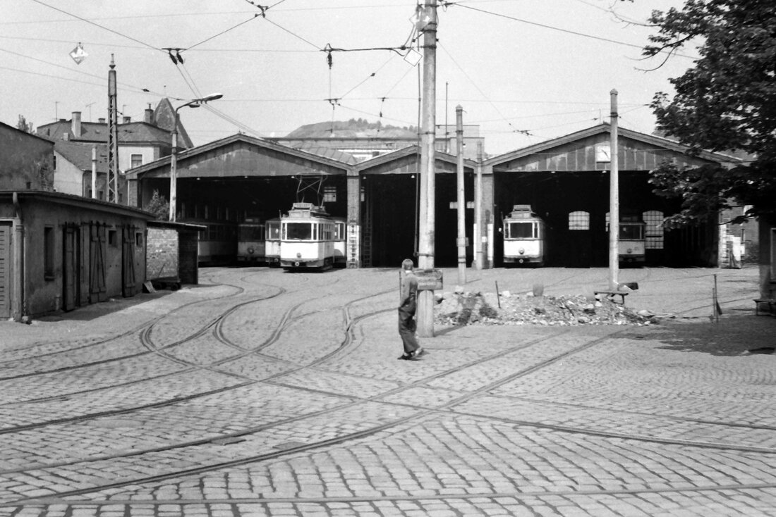 historische Straßenbahn Freital 1974